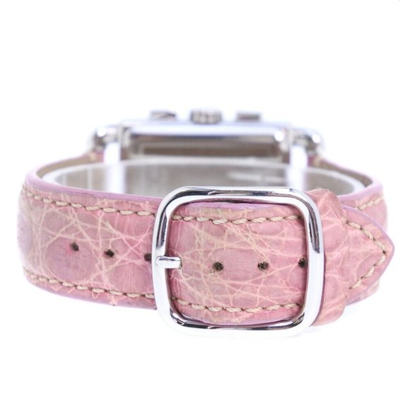 COACH 0253 Chronograph Watches Silver/pink Stainless Steel/leather Quartz - Picture 4 of 6